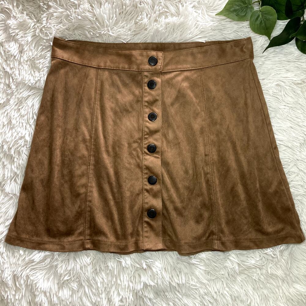 Ameican Eagle Brown Button-Up Women's Skirt